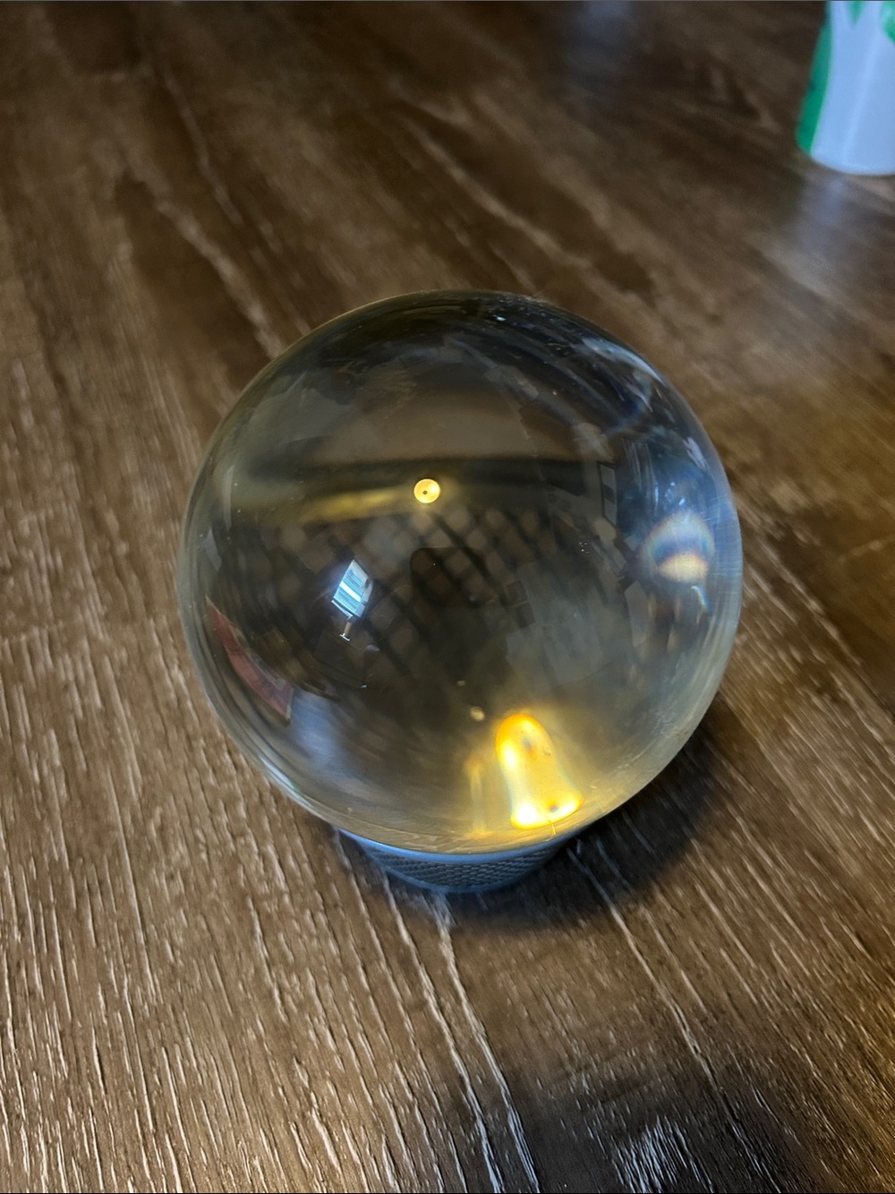 Clear Glass Crystal ball  Decorative Accent - Clear